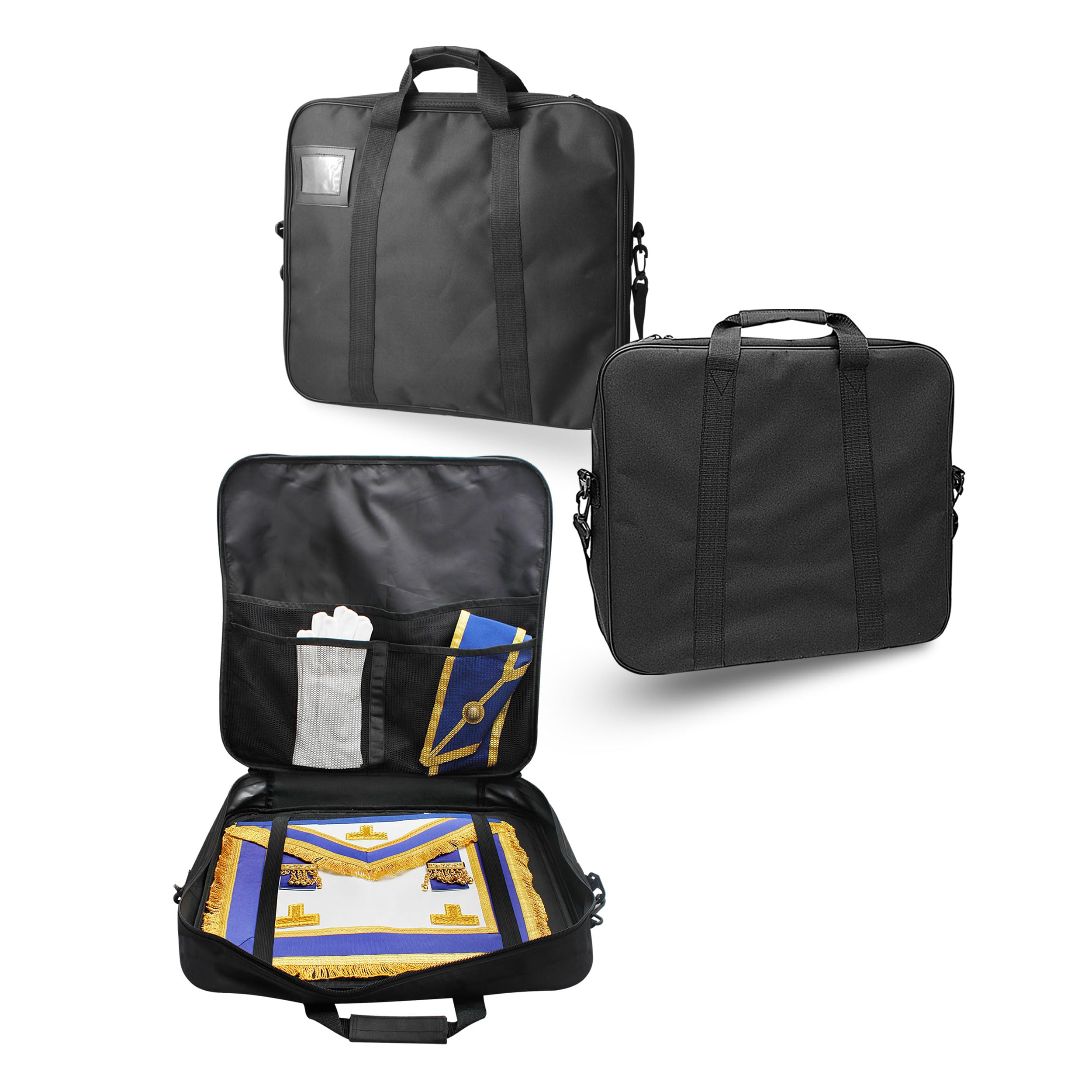 Nanba Group Masonic Apron Carrying Case - Lightweight Soft Black - Cordura Fabrics - Masonic Regalia WM/MM & Provincial Apron Case (MM/WM)