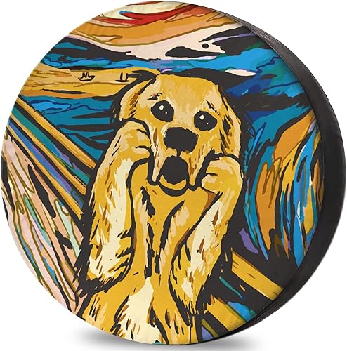 Funda para neumático de repuesto The Scream Dog, accesorios de campamento para neumático de repuesto resistente a la intemperie, universal para