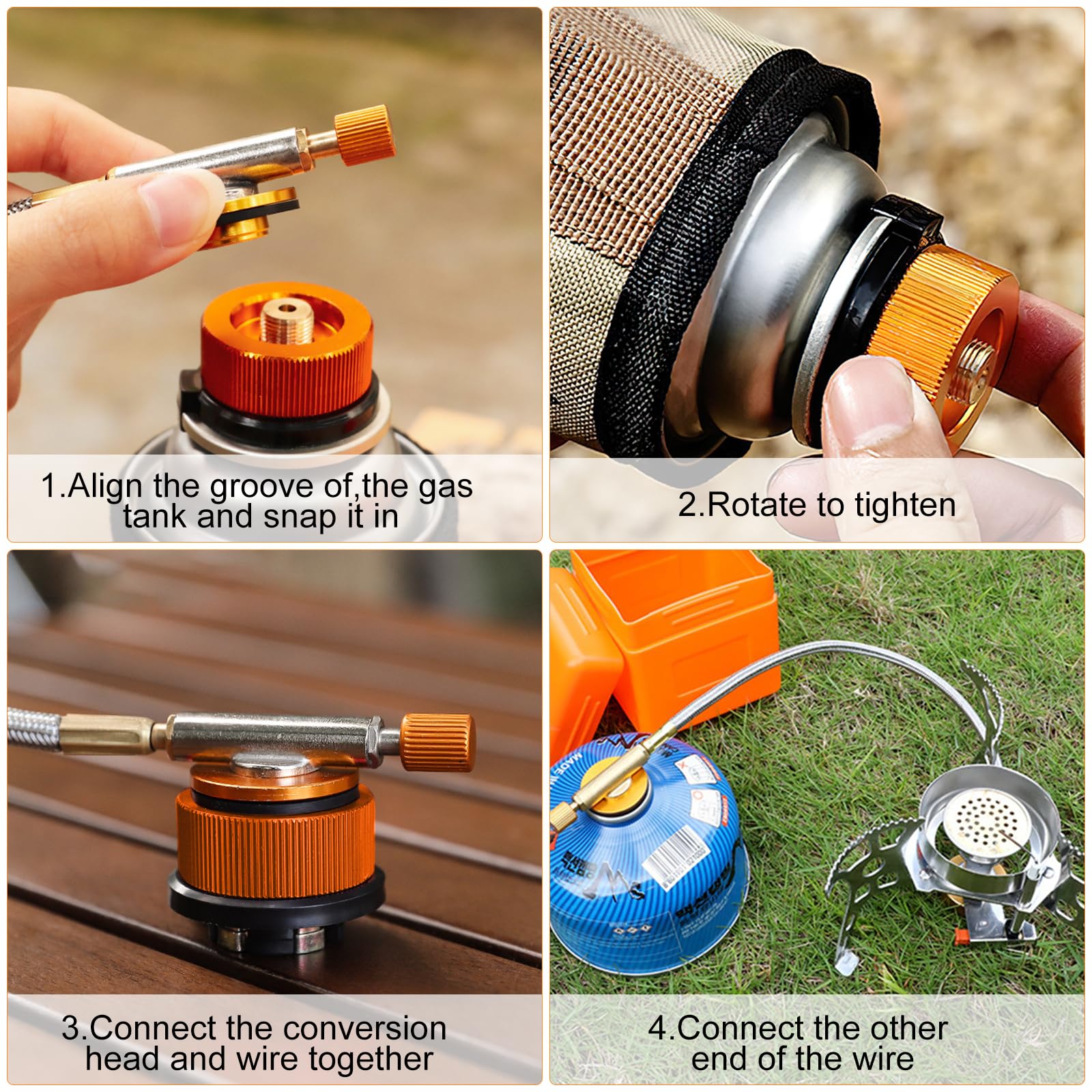 Adattatore Per Cartucce Di Gas Da Campeggio | Ricarica Serbatoi Piatti Per Fornelli, Lanterne E Griglie GPL - Foto 2