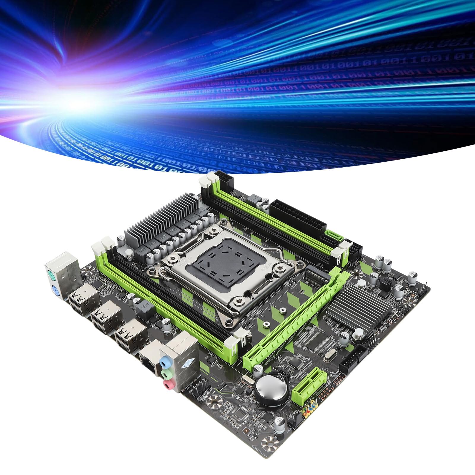 Placa Base X79G DDR3, Tarjeta de Red Gigabit LGA 2011 DDR3 Placa Base de Computadora X79G con 6xUSB2.0 2xSATA2.0 1xSATA3.0