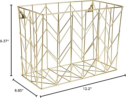Miniatura 8 de U Brands Organizador de escritorio colgante, alambre de metal, dorado - 894U02-06 y juego de carpetas colgantes clásicas, suministros de oficina,