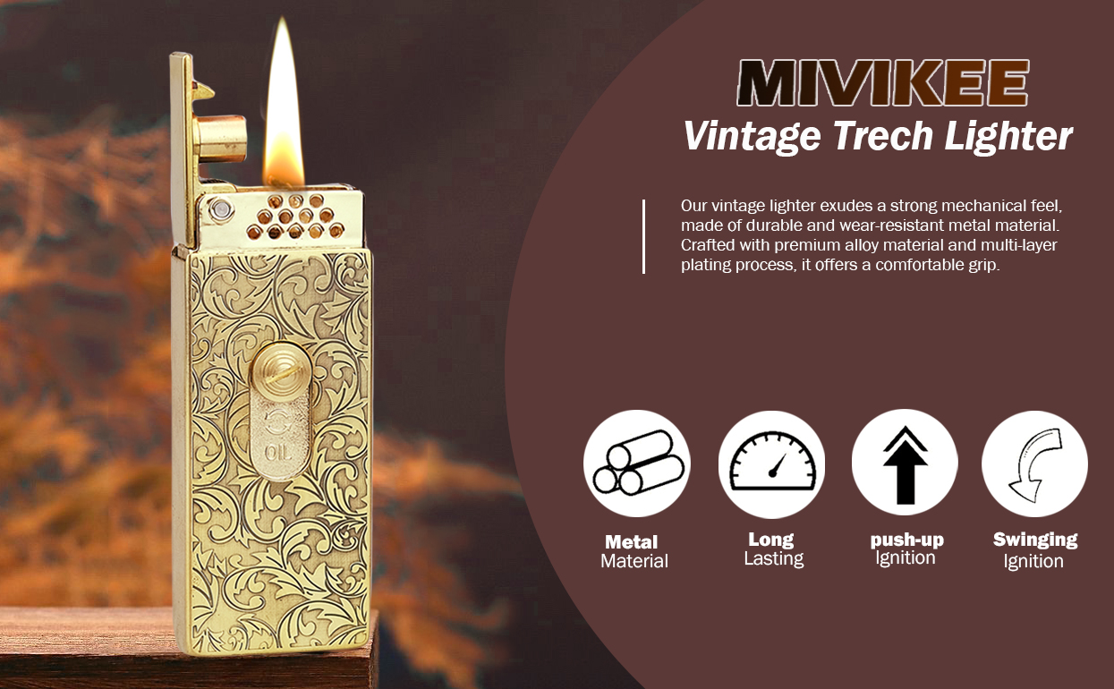 Encendedor vintage a keroseno Mivikee cobre miniatura 7