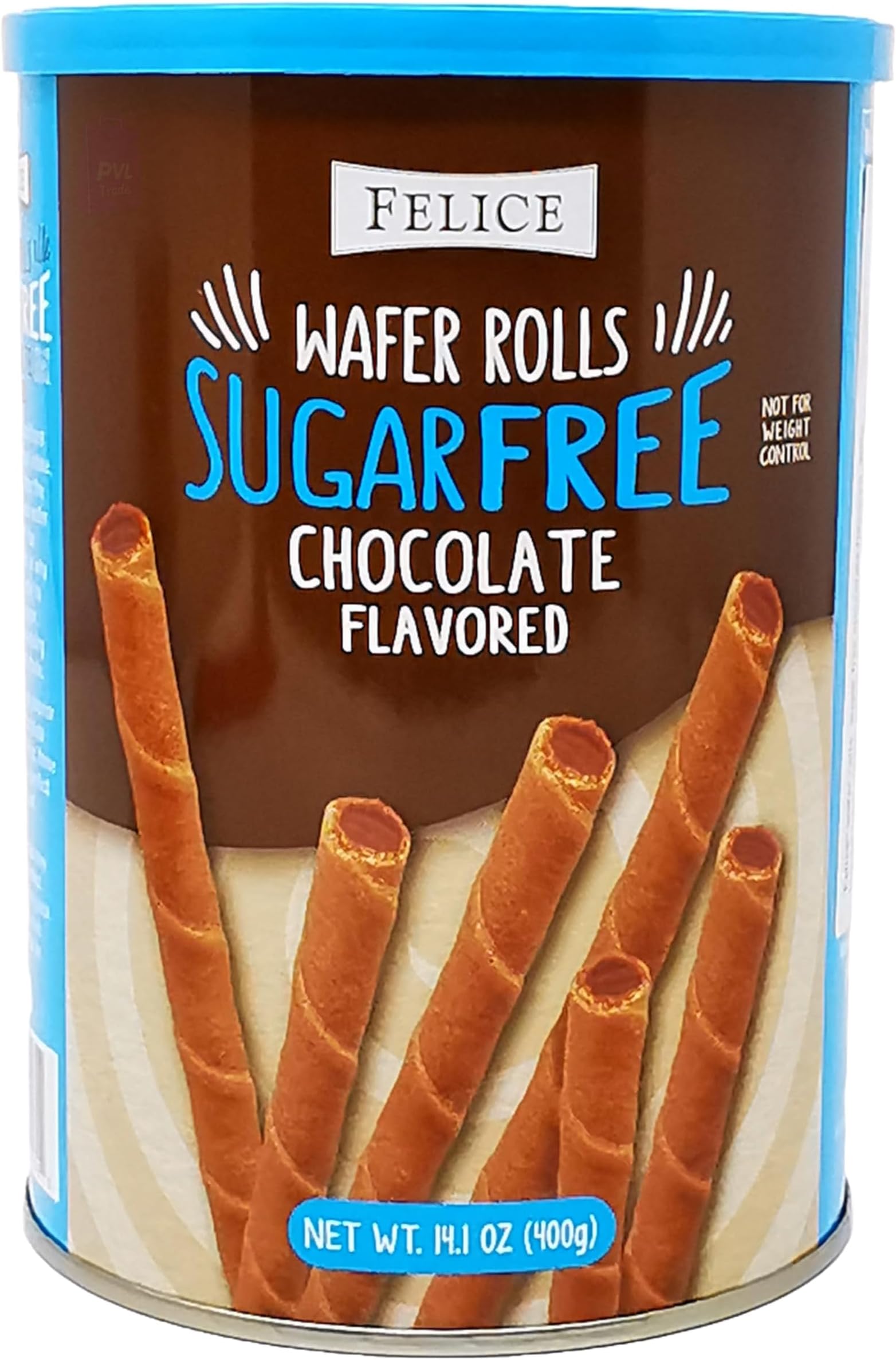 Felice Sugar Free Chocolate Flavoured Wafer Rolls 400g Tin