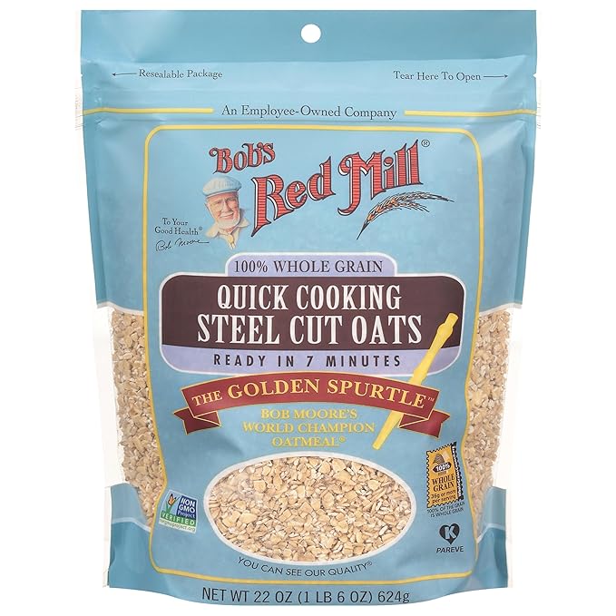 Bob's Red Mill Avena Cortada en Acero de Cocción Rápida, 22oz (Pack de 4) miniatura 3