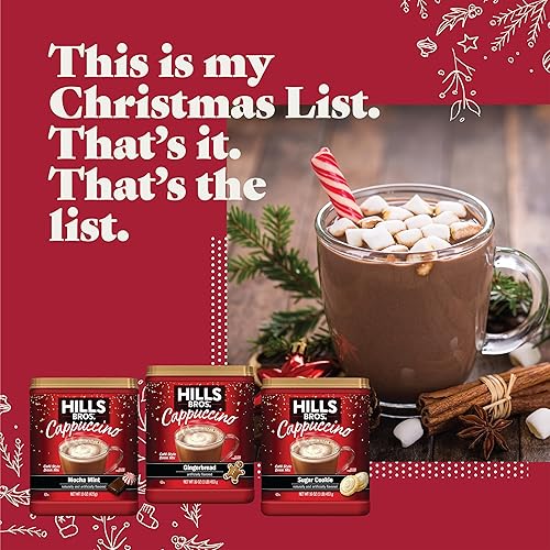 Miniatura 6 de Hills Bros. Mezcla instantánea de capuchino, mezcla de capuchino de galletas de azúcar, disfruta del sabor de la cafetería desde casa, capuchino con