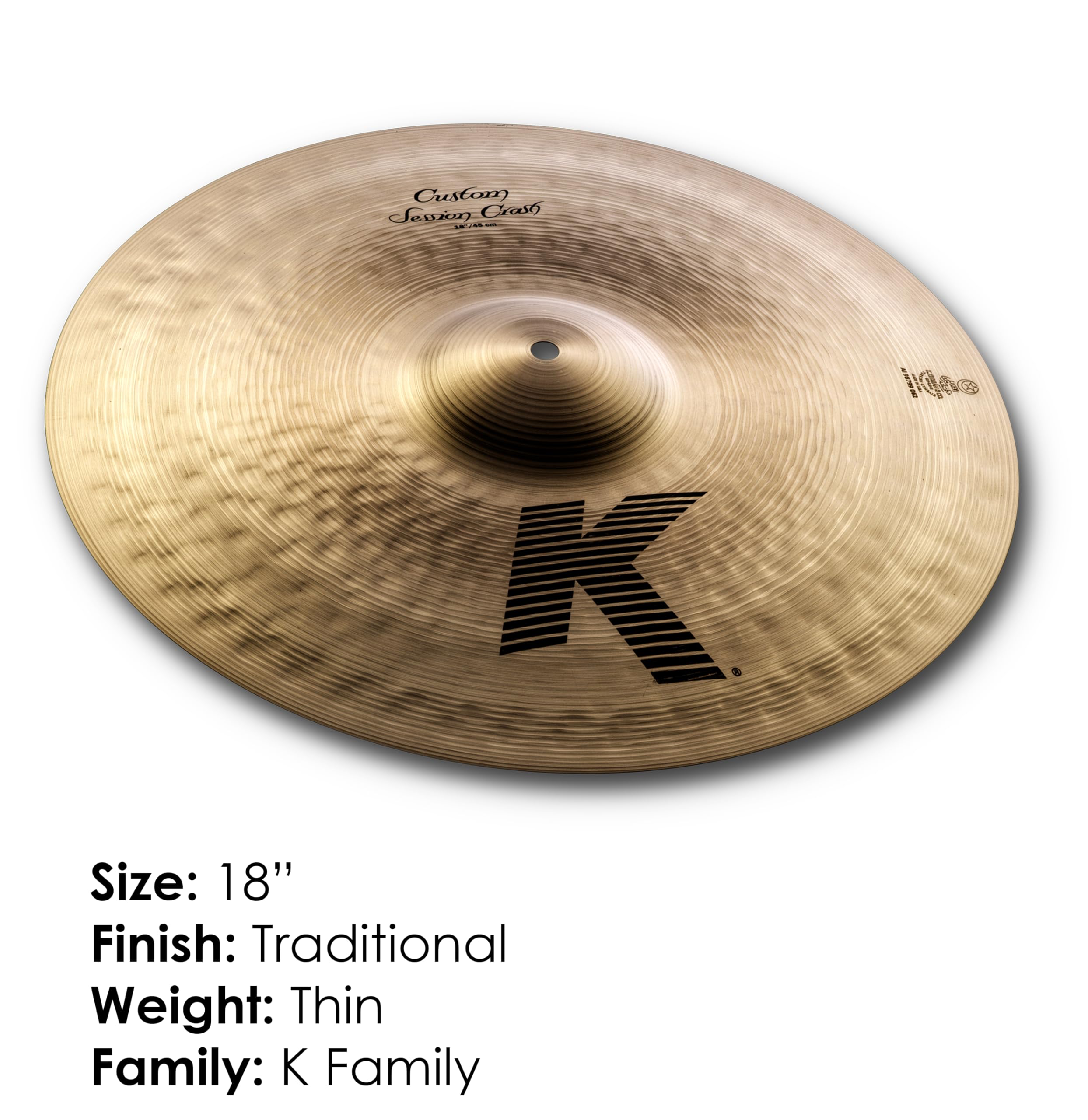 Zildjian K niestandardowa seria - 45 cm sesja Crash talerz