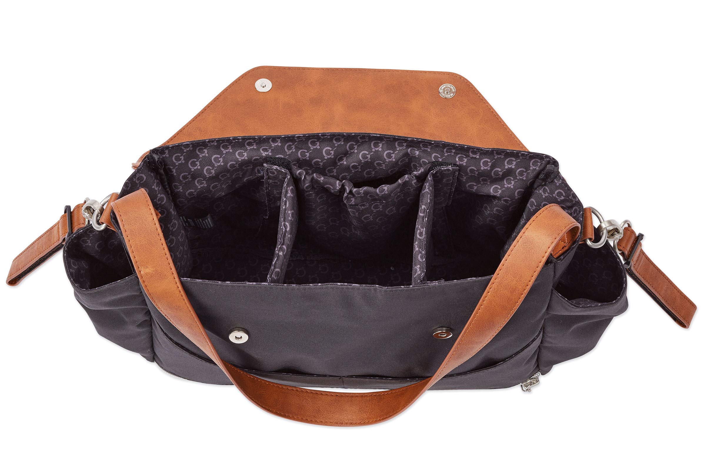 Gesslein Praktischer Organizer für den Kinderwagen in Lederoptik, tabak