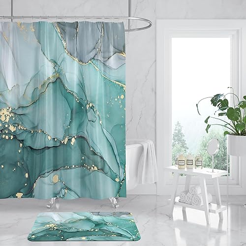 Miniatura 6 de Gibelle Juego de 2 alfombras de baño superabsorbentes, de secado rápido, con parte trasera de goma antideslizante, para bañera, ducha y fregadero