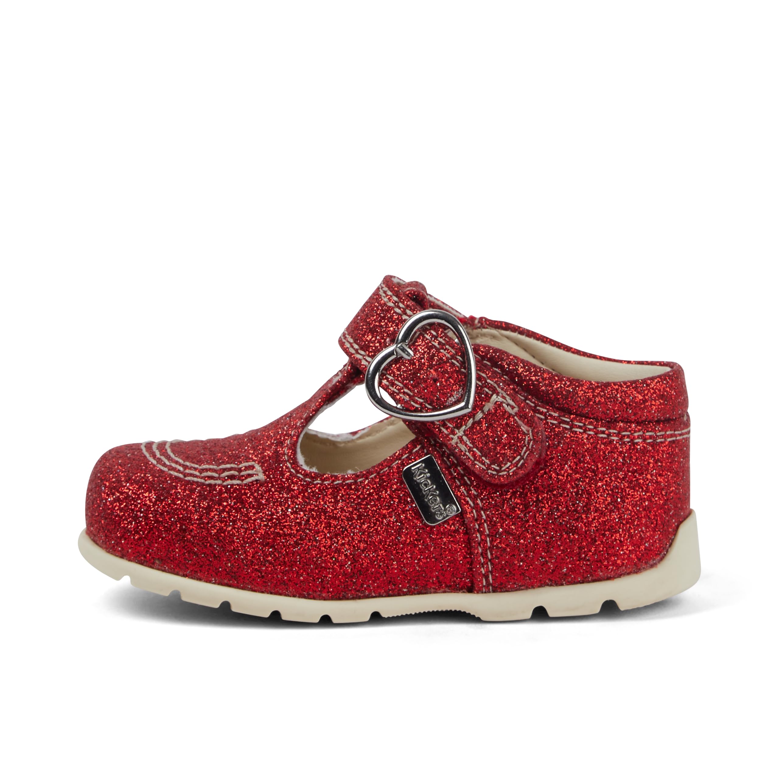 Kickers Unisex Kinder Kick T Bar Baby Glitter Leather Schuhe