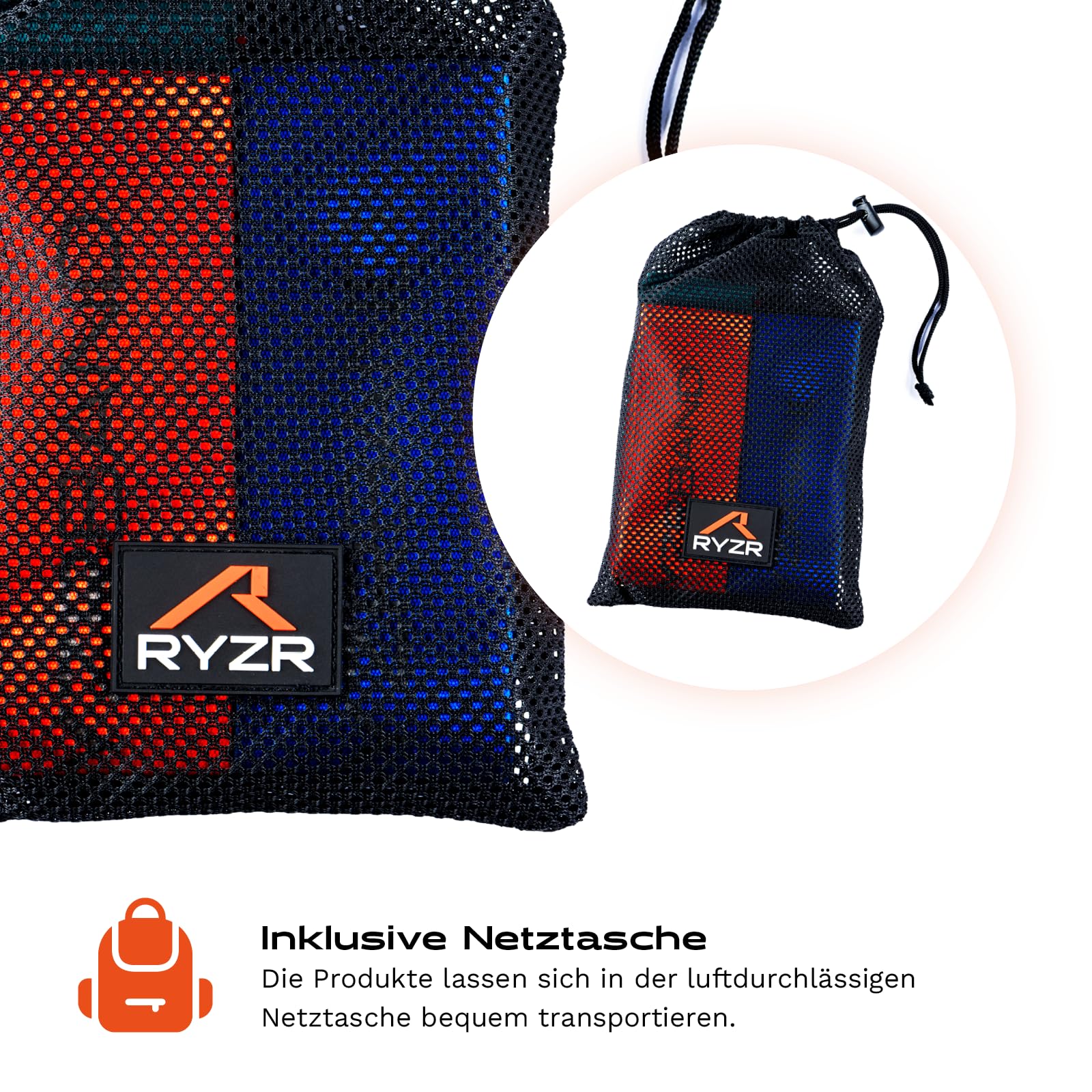 RYZR Band – Stoff Widerstandsbänder 33,5×6 cm aus dem Profisport entwickelt | 5 Widerstände 4–22 kg | Breiter, dehnbarer & komfortabler für Ganzkörpertraining | Mobility, Kraft, Activation, Fitness