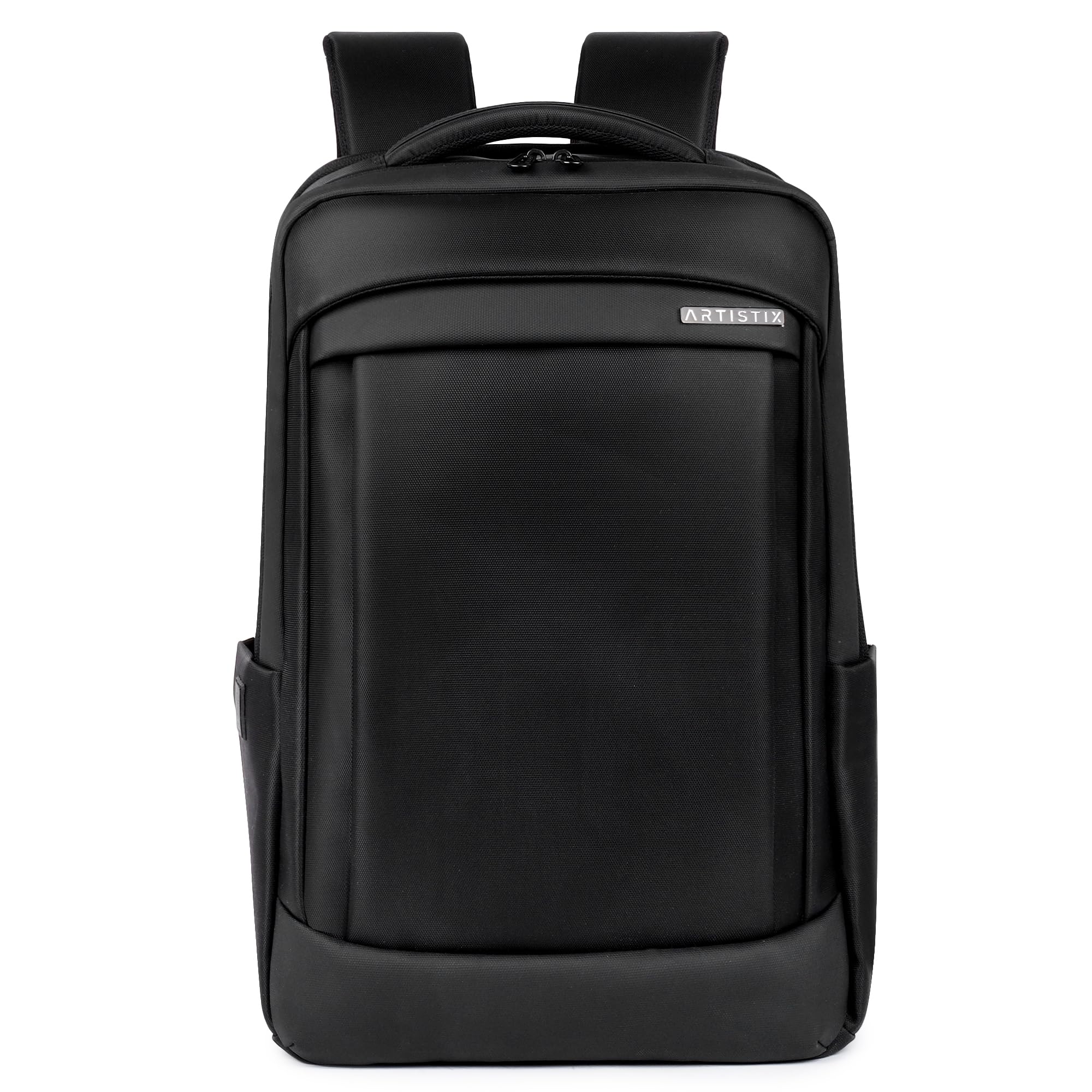 TechEssence Premium Business Backpack 28 L Office Travel Laptop Bag with 15.6 Inch Laptop Compartment Multiple Pockets Comfortable and Padded Backpack, Black-image-0
