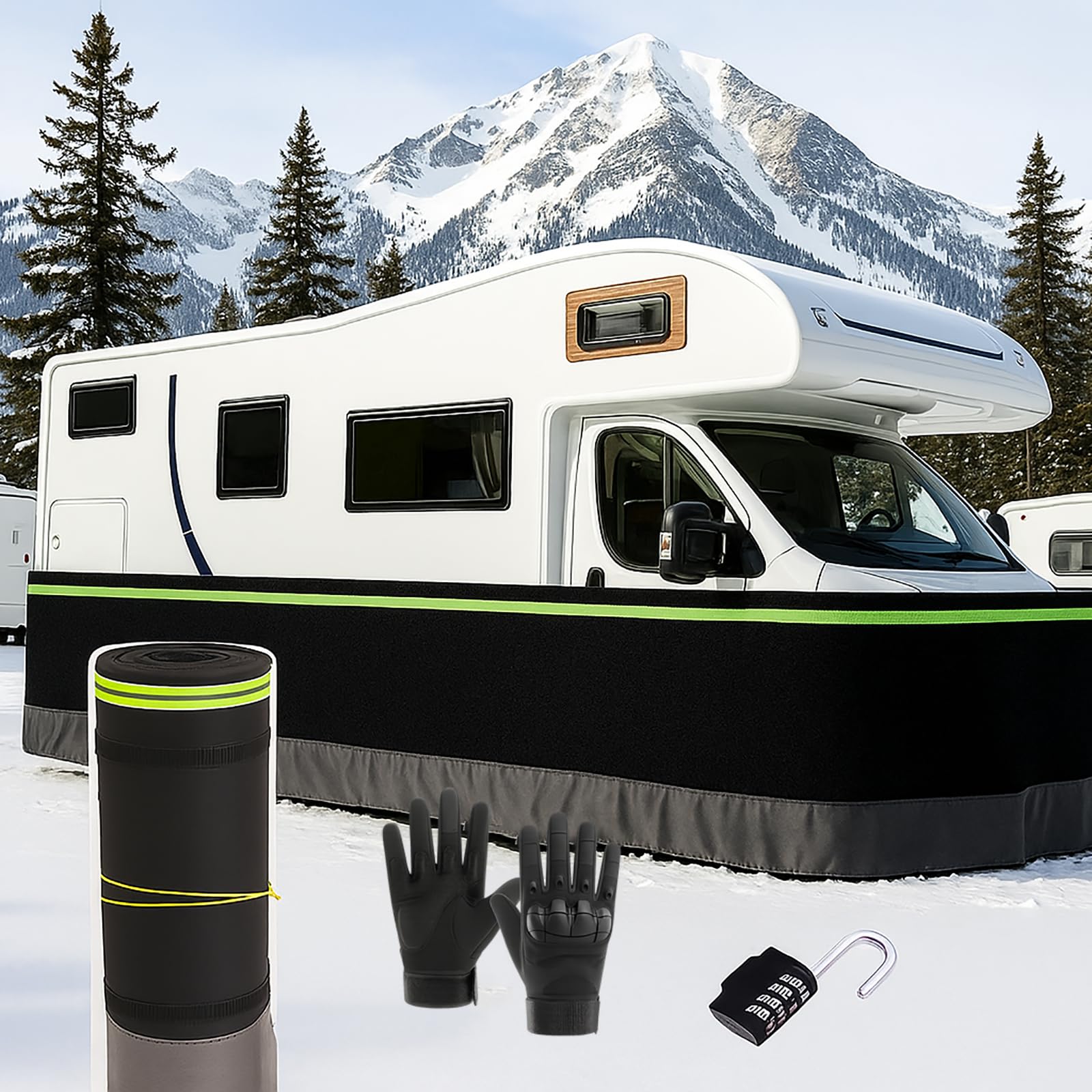 Jupe isolante pour caravane à sellette : restez au chaud au camping durant vos séjours d'hiver