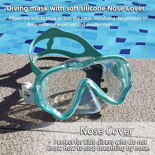 Miniatura 6 de Seago - Gafas de natación para niños, máscara de buceo para jóvenes (5-15), anti vaho, vista clara de 180