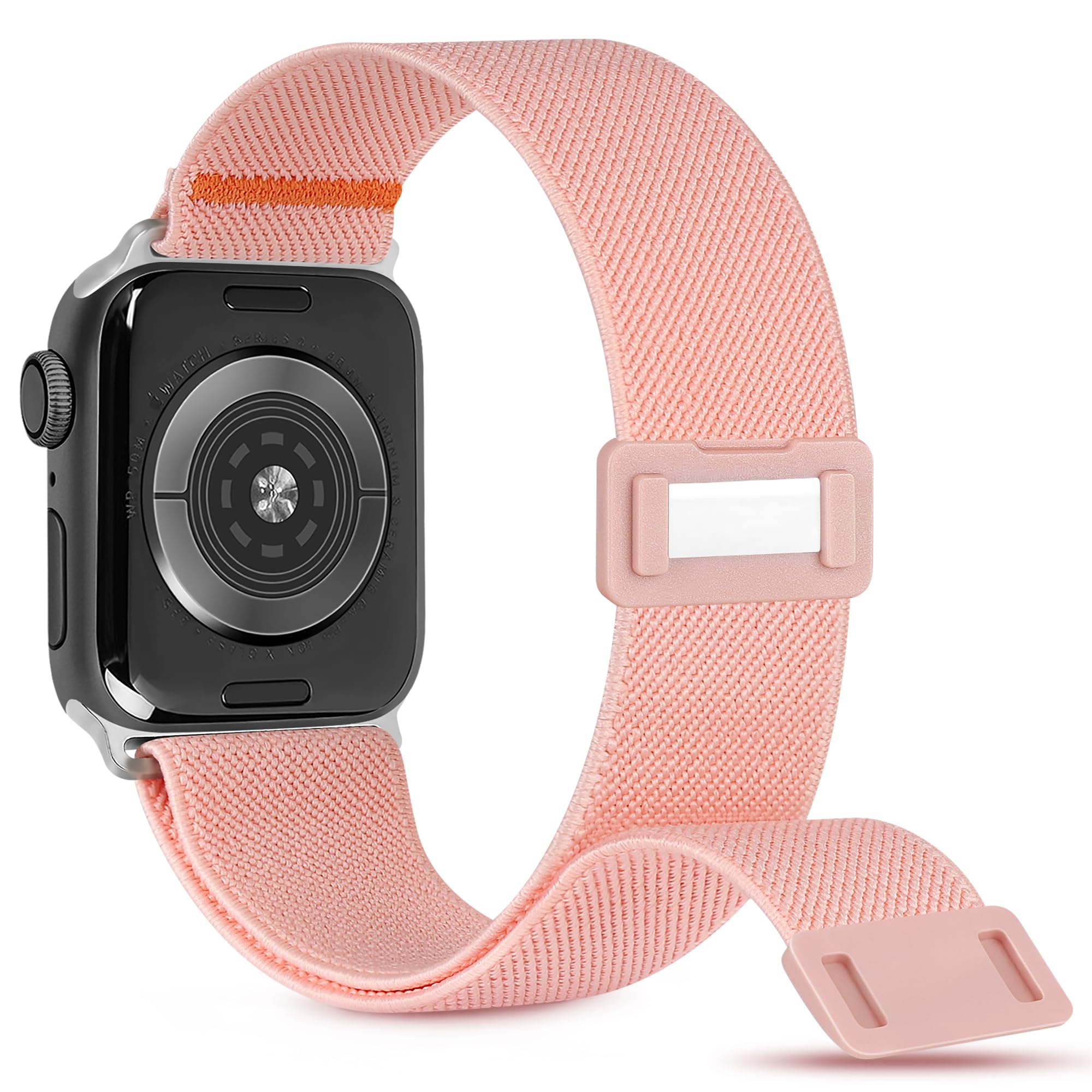 Nylon Solo Loop Band Compatible with Apple Watch 40mm 41mm 42mm 38mm 44mm 45mm 46mm 49mm Women Men, Elastic Magnetic Clasp Stretchy Sport Strap for iWatch Series SE 11 10 9 8 7 6 Ultra