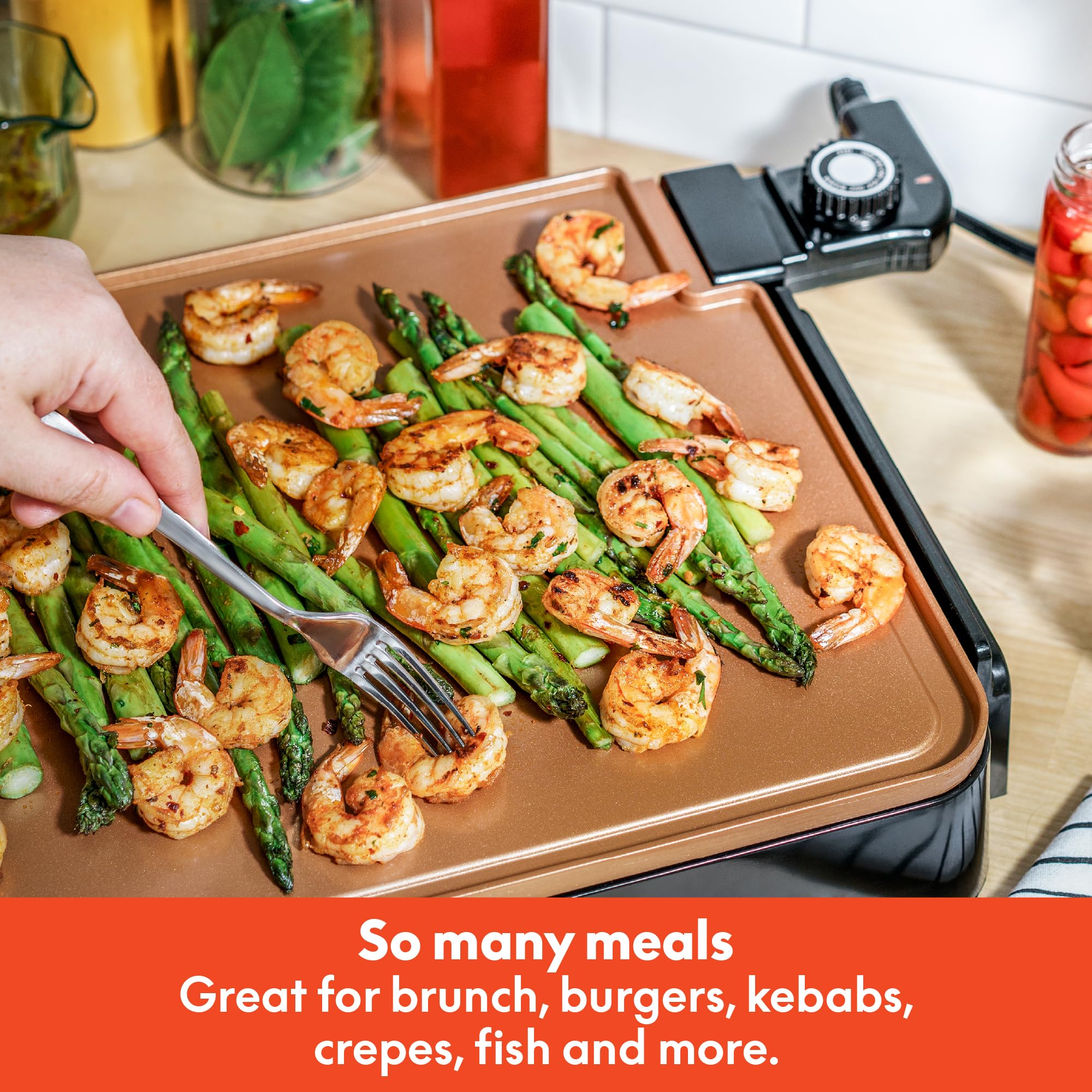 Amazon.com: bella XL Electric Ceramic Titanium Griddle, Make 15