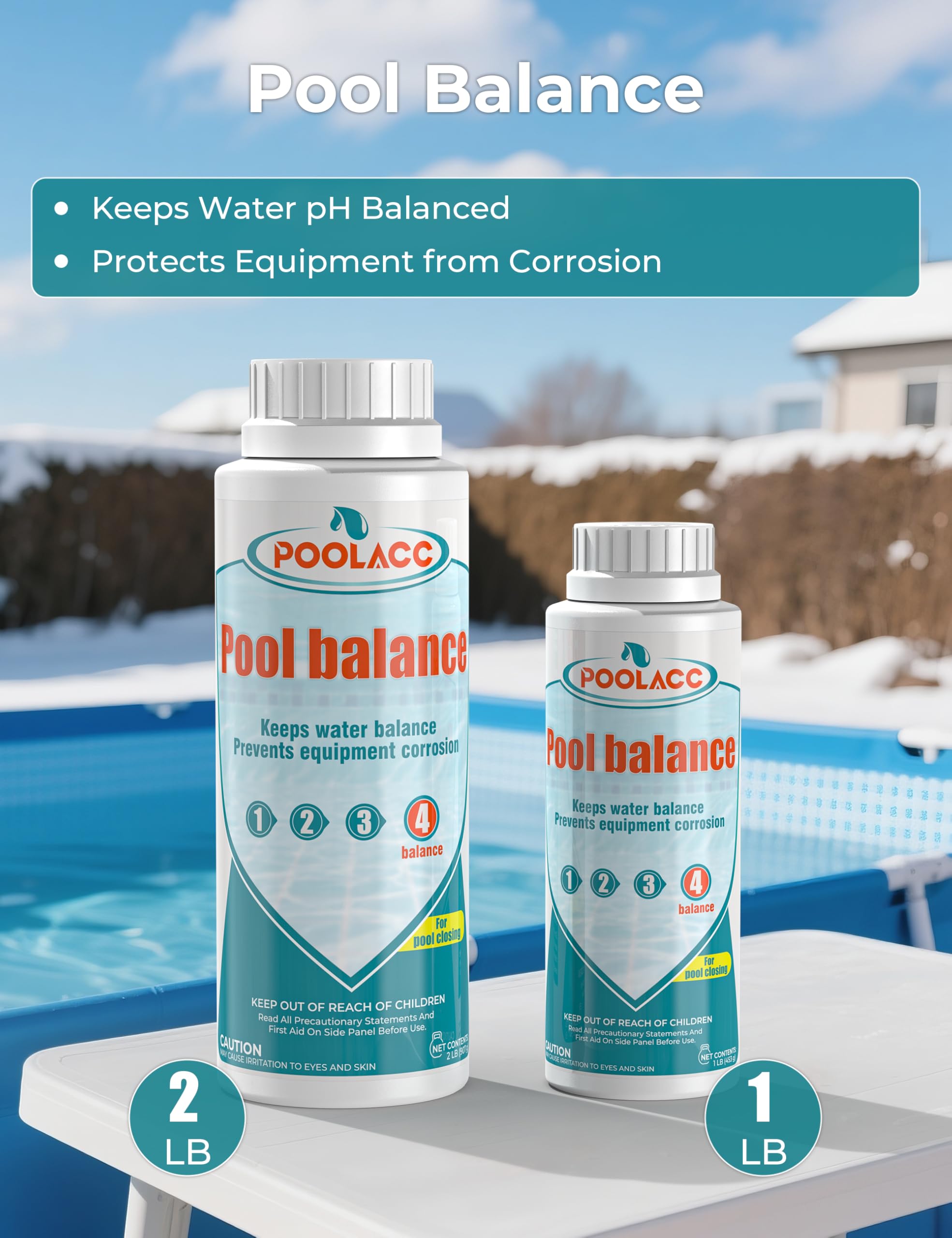 POOLACC Kit de cierre de alberca de invierno todo en uno, maneja hasta 7,500 galones para piscinas elevadas y enterradas, kit de preparación para el invierno de piscina 4 en 1 con múltiples accesorios