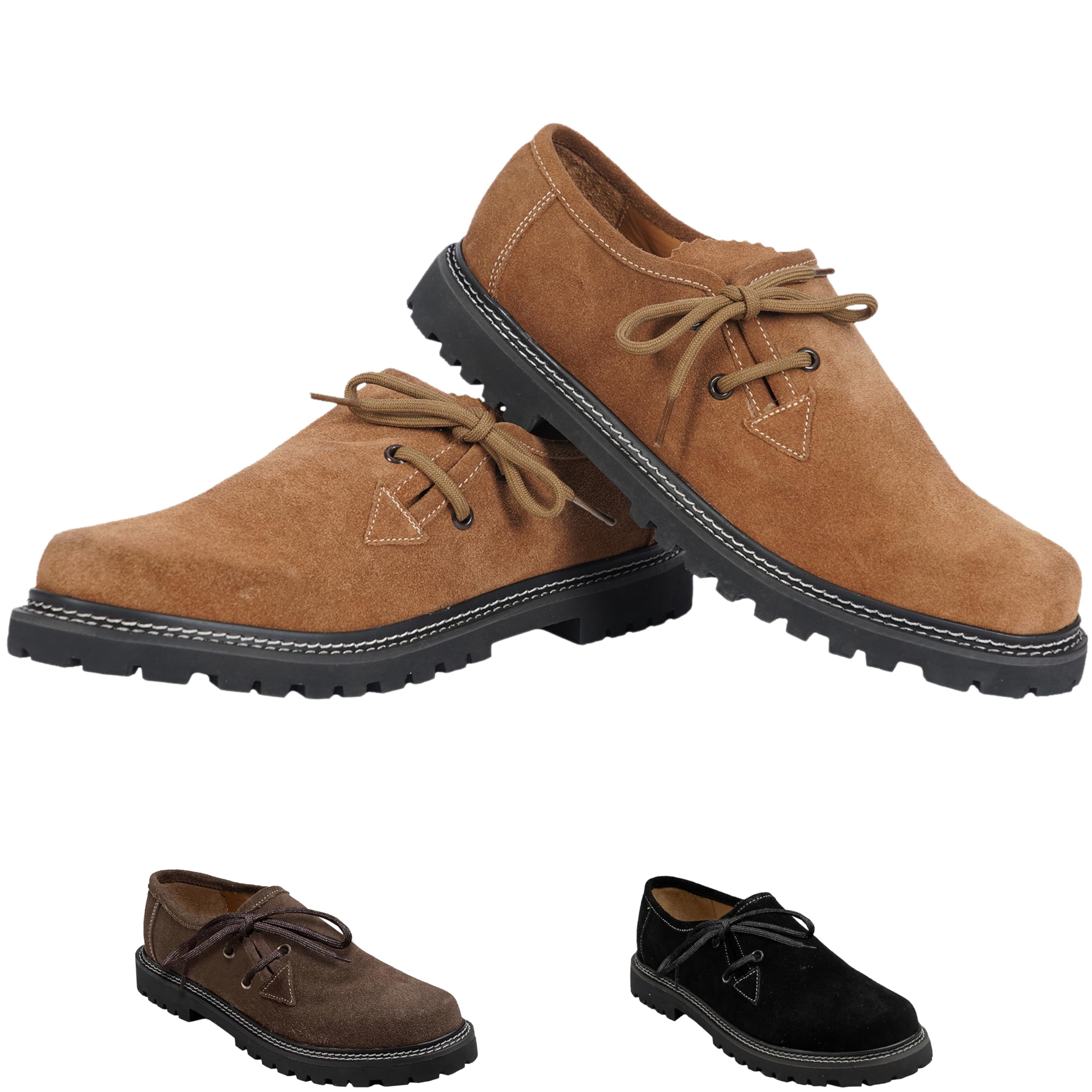 German Wear Trachtenschuhe Haferlschuhe Herren Lederschuhe Braun, Schwarz & Kastanienbraun