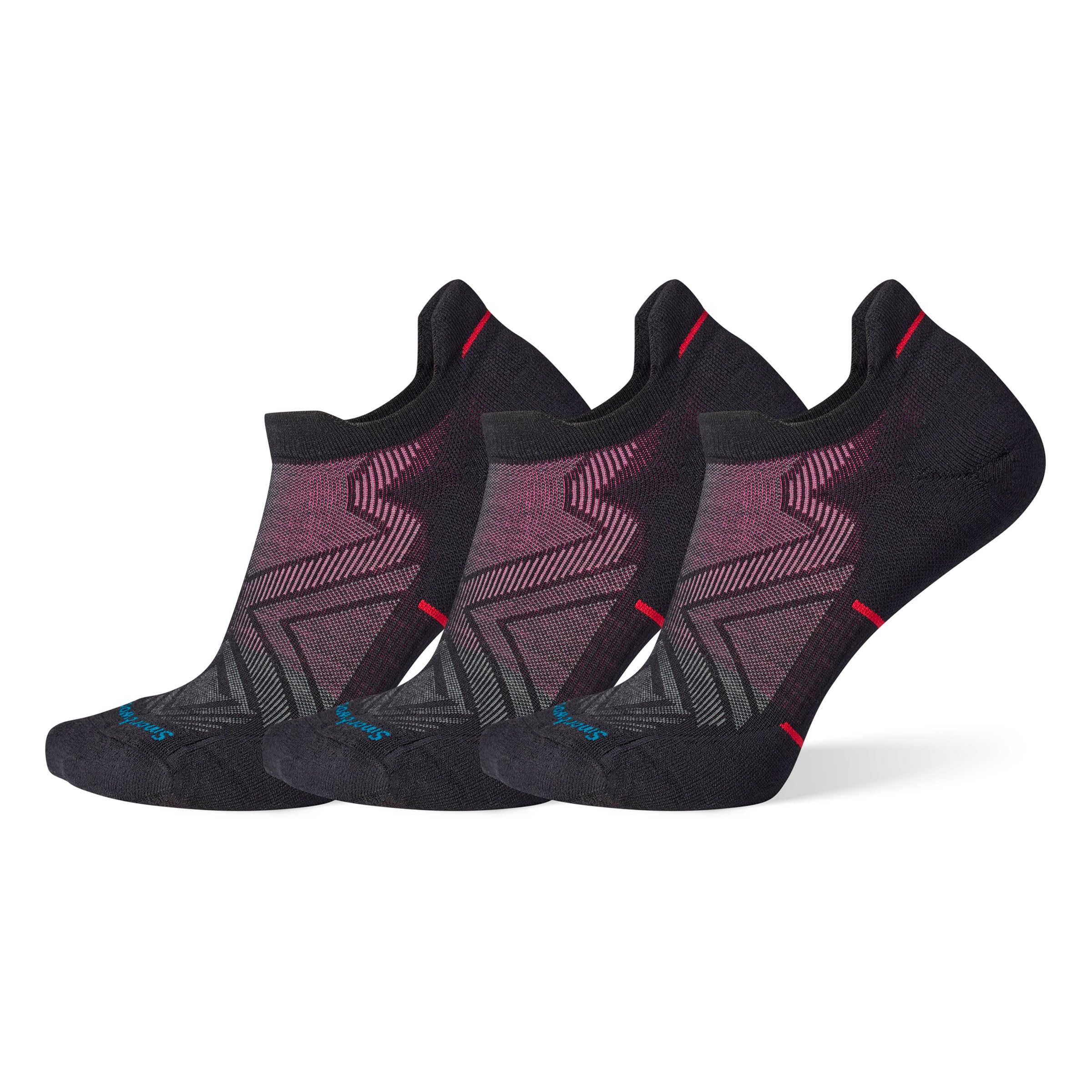 Smartwool Women's Run Targeted Cushion Low Ankle Socks Black-3pk Large