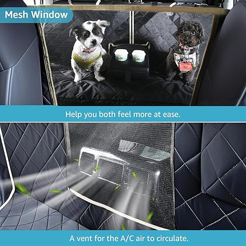 Miniatura 3 de Lassie Hamaca de suelo 4 en 1 para perro para cabina de tripulación, funda de asiento trasero 100% impermeable, protector de banco para Ford F150,