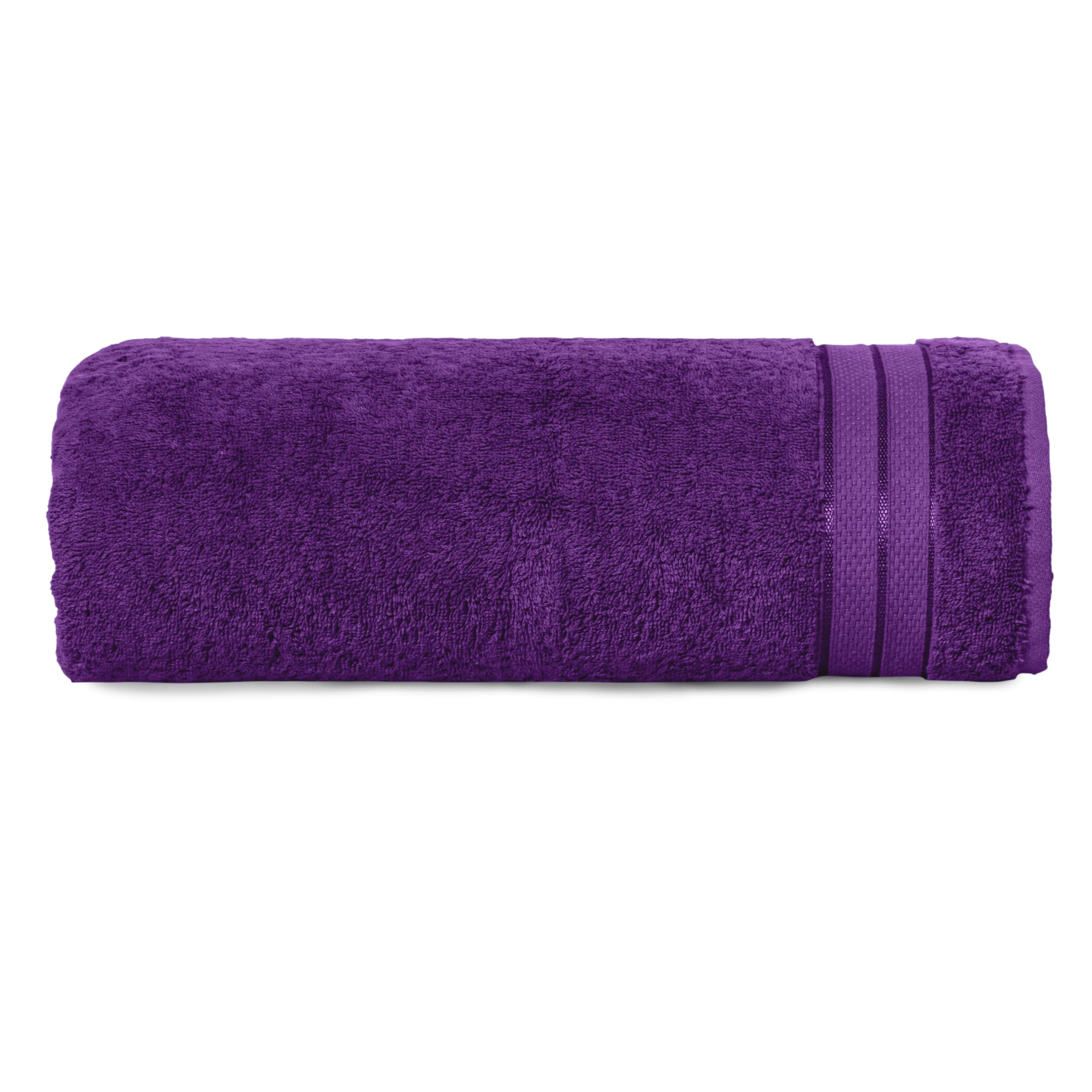 Elegant Comfort Three Line Popcorn Towel Set for Bathroom 35 x 70 inches, Premium Hotel Quality 1-Pack Jumbo Towels, 100% Turkish Cotton, Soft and Durable, Quick Dry and Highly Absorbent, Purple