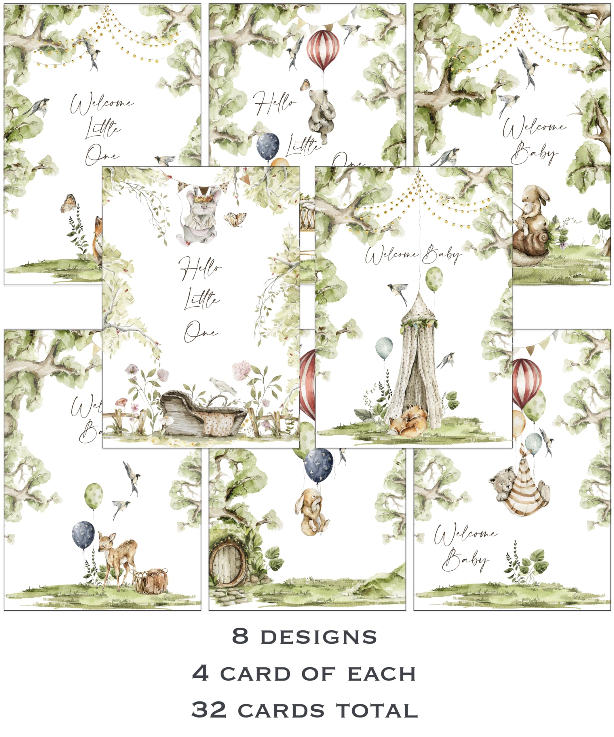 Doodlecards Pack 20x Mixed New Birth Congratulation Cards. Multipack New Baby Boy Girl With Envelopes. 100% Recyclable. Made In The UK. : .co. Uk - View #9