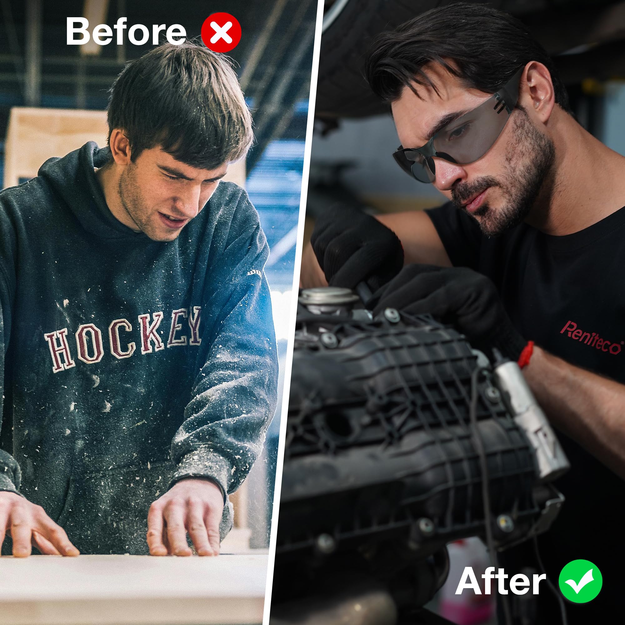 DeWalt Auger Safety Glasses Smoke Lens Black Frame 1 pc.