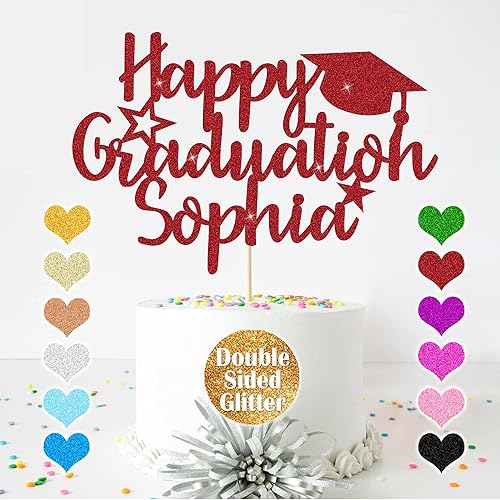 Miniatura 6 de Decoración personalizada para pastel de graduación, regalos de graduación, decoraciones de graduación de clase 2023, gorra de graduación con