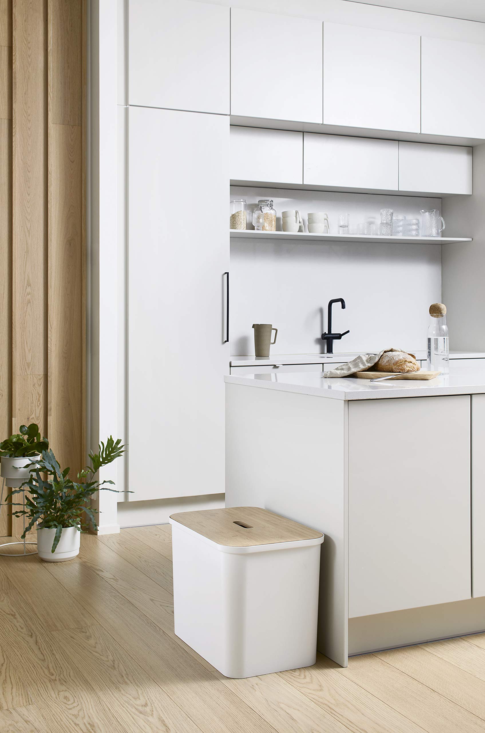 SmartStore - 4-częściowy zestaw pojemników na śmieci + 2 pokrywki - zestaw do zbierania WhitePLY - recycling