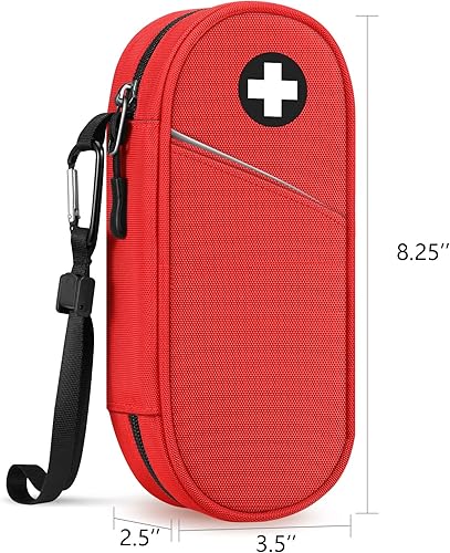 Miniatura 8 de SITHON Estuche de Transporte Médico para EpiPen Aislado, Bolsa Organizadora de Medicamentos de Viaje, Bolsa Médica de Emergencia que Contiene 2