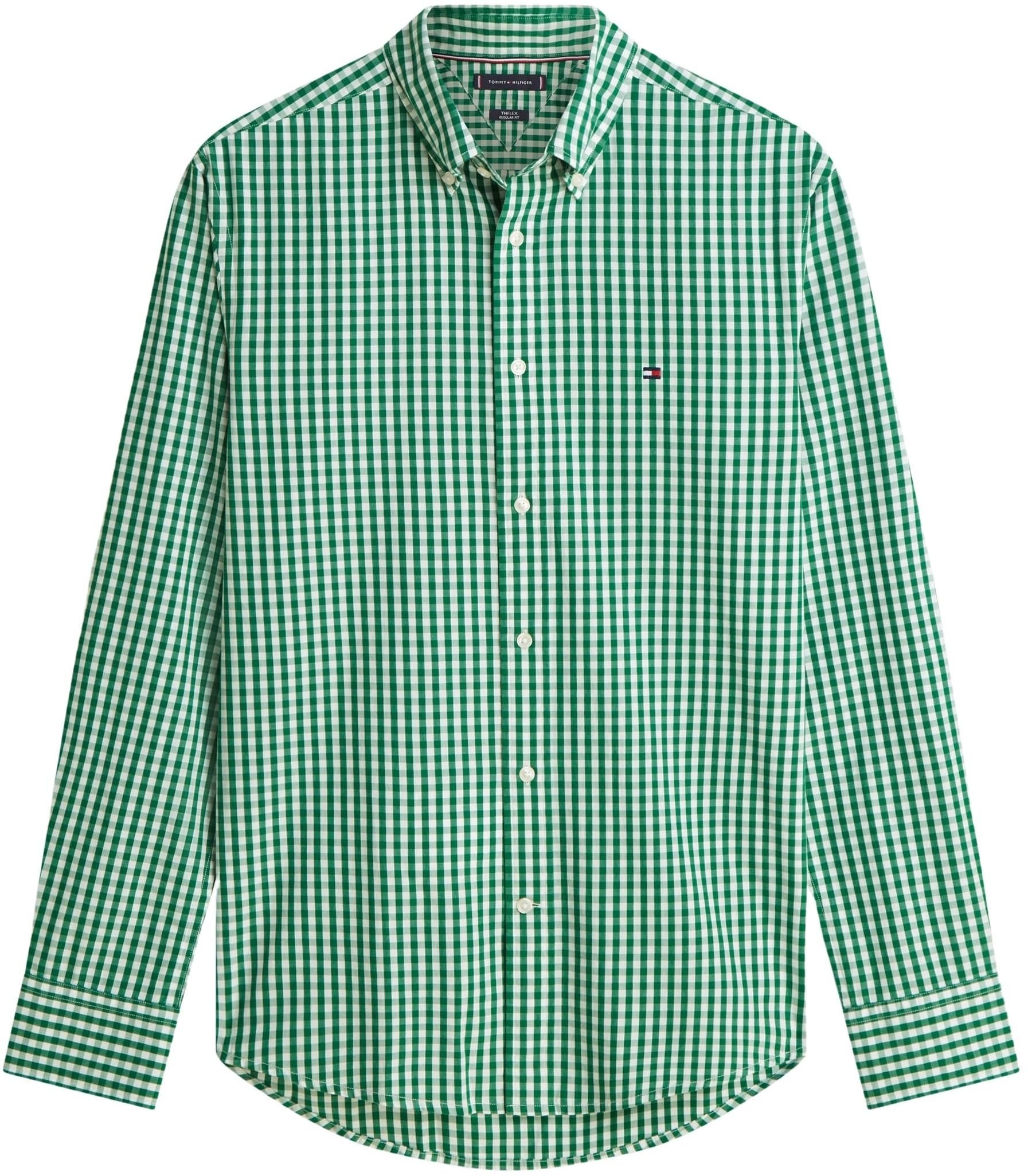 Tommy Hilfiger Herren Hemd Flex Poplin Gingham Regular Fit