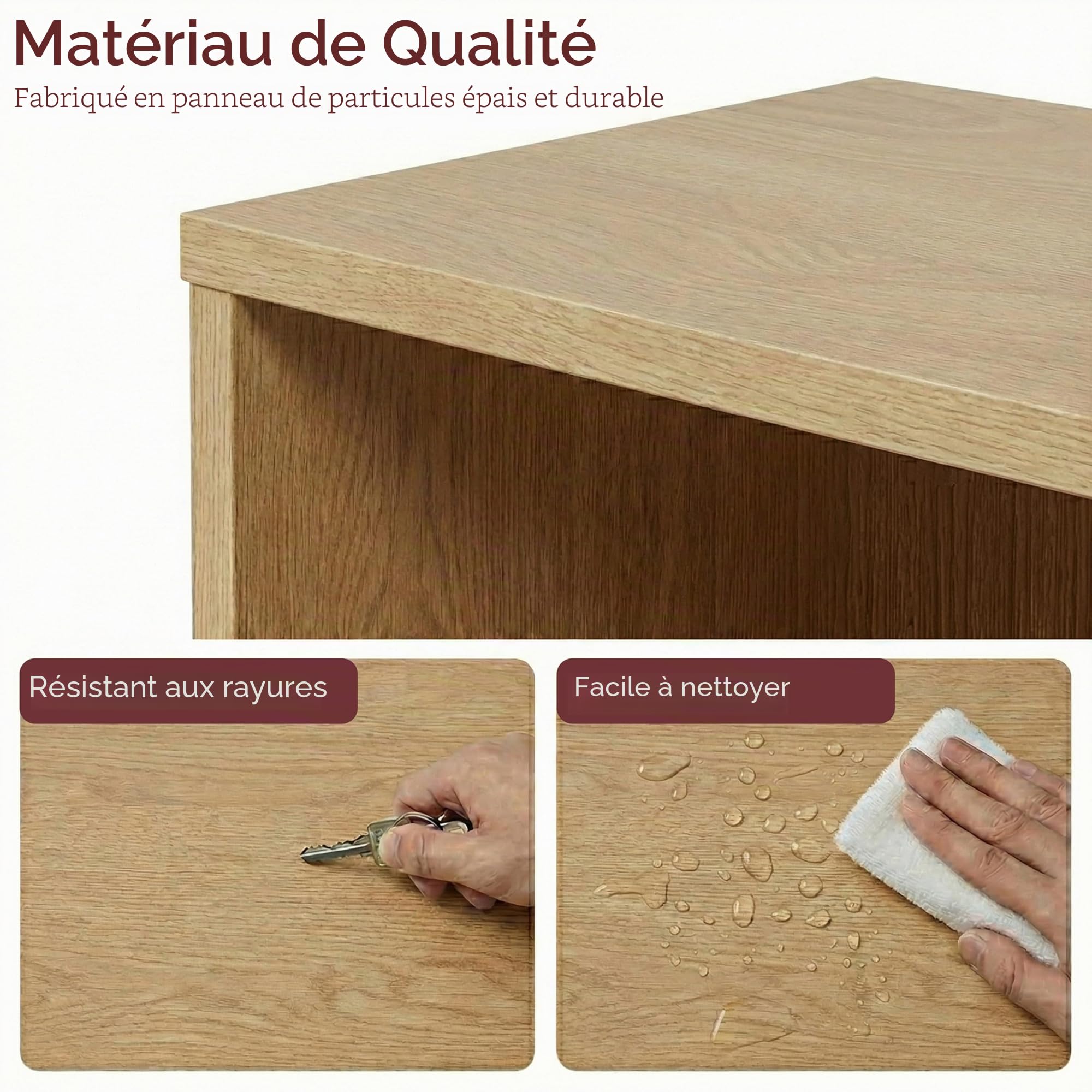 Vida Designs Oxford 2 Niveau Cube Bibliothèque Moderne Rangement H54xW32xD24cm Chêne