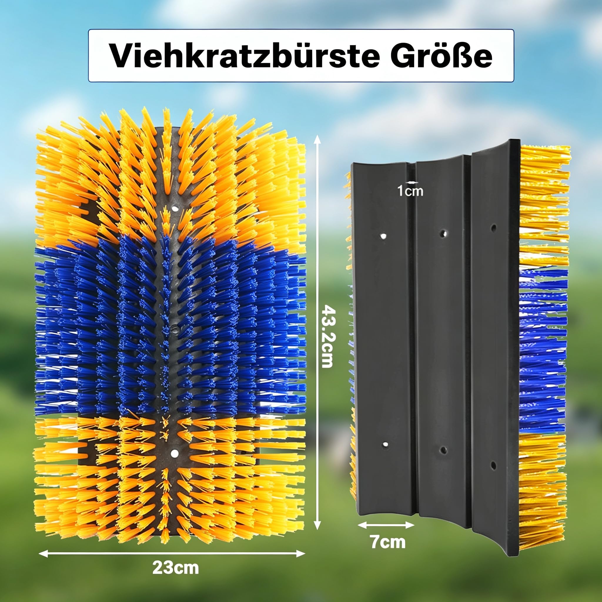 Garvee 2pcs Große Kratzbürste für Nutztiere, Fellpflege Juckreizlinderung