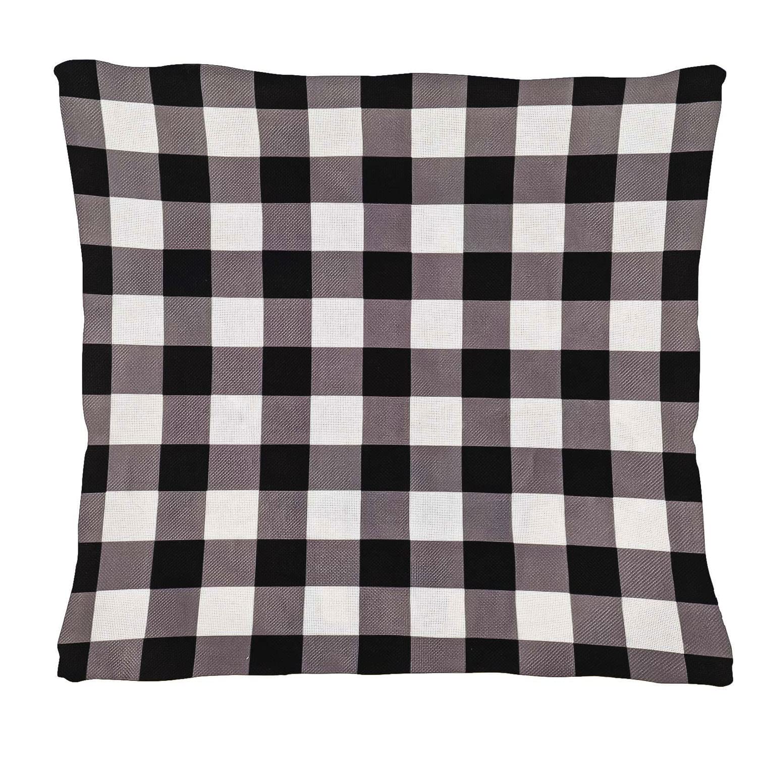 Evergreen Buffalo Check Tulips Interchangeable Pillow Cover- 18 x 18 Inches Home Décor