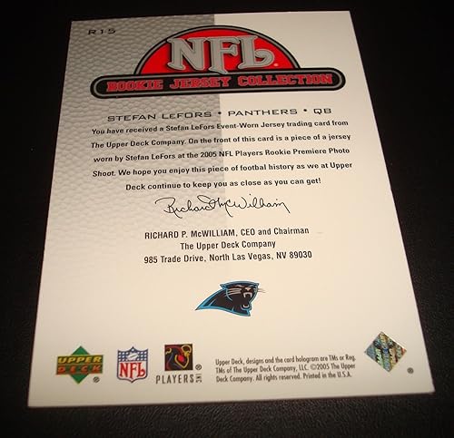 Miniatura 2 de Stefan LeFors Panthers Louisville 2005 Upper Deck NFL Rookie Jersey JG