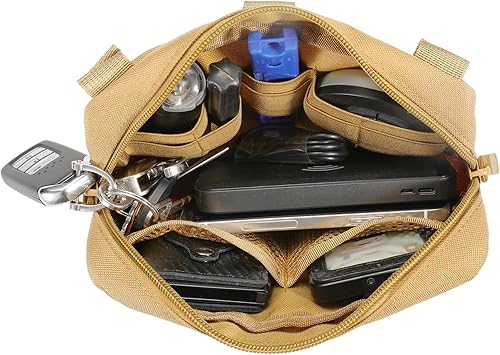 Miniatura 5 de FRTKK Bolsa táctica Molle administrador Utilidad corte láser EDC bolsa de herramientas bolsa horizontal modular bolsas incluyen parche de bandera de