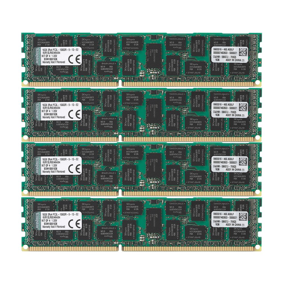 Kingston Technology ValueRAM 64 GB Kit of 4 (4x16 GB Modules