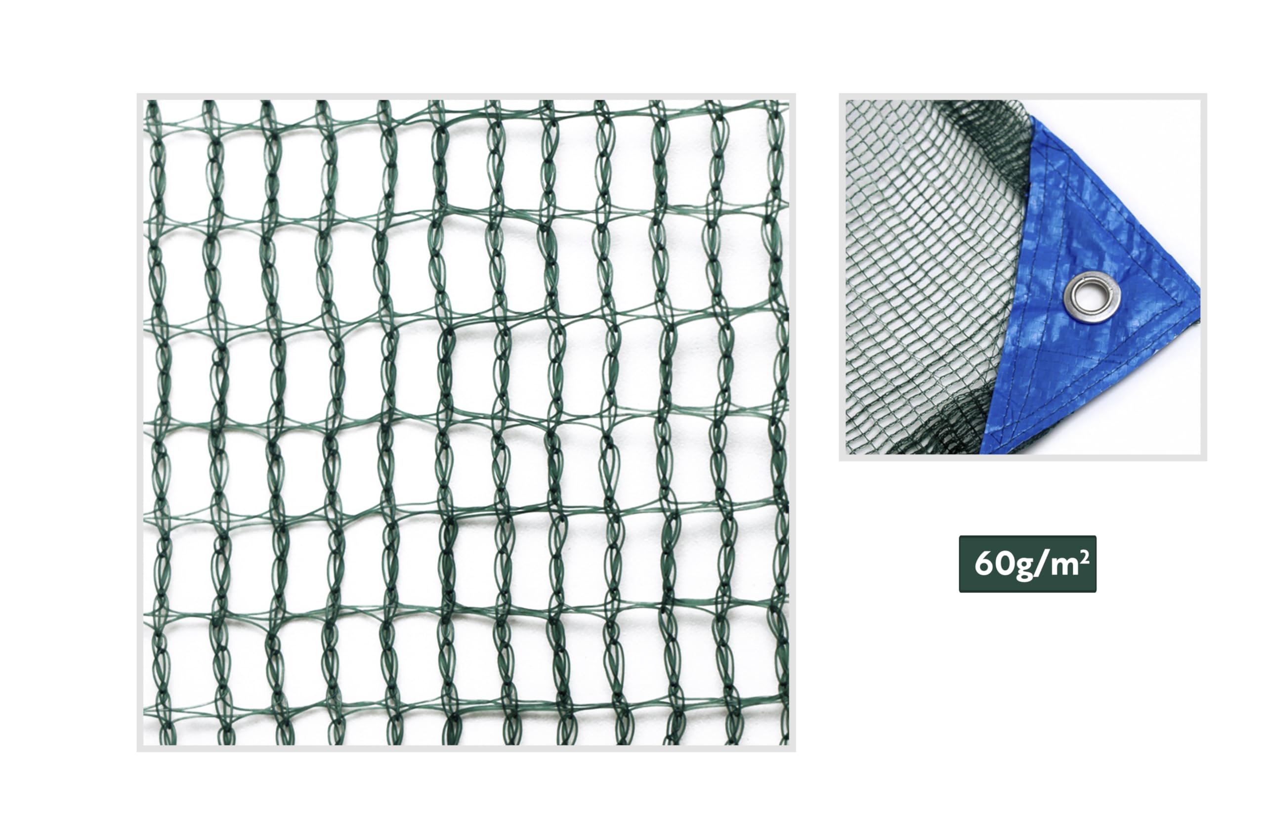 Hersig - Red de Cosecha Color Verde Oscuro | Malla antipajaros, antianimales 60GR 6x10m