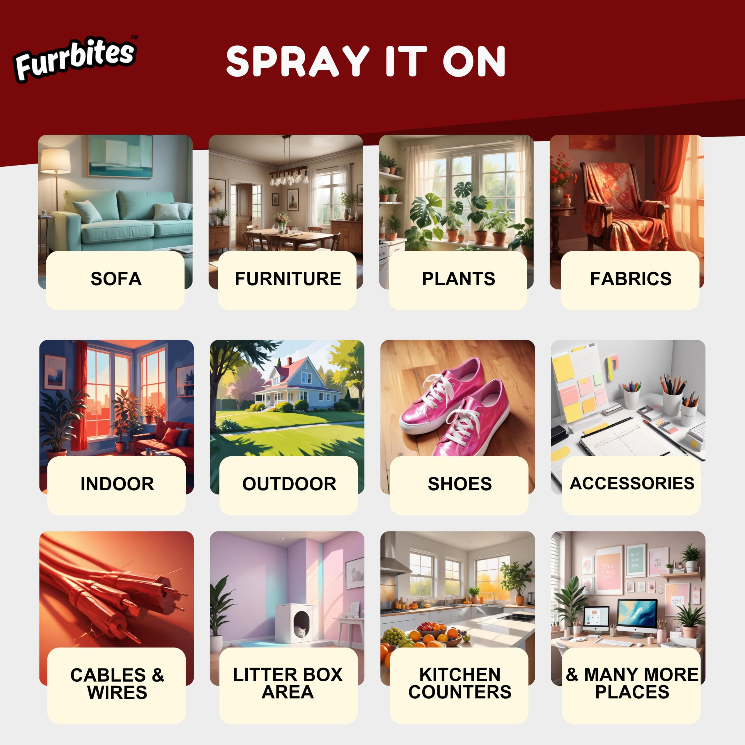 Furrbites Advanced Dog Training Spray | Stops Pee-Potty, Chewing, Barking, Jumping, Food Stealing, Dog Fights, Attacks, Markings | Safe & Effective | All-in-One Indoor & Outdoor Behavior Spray | 30ml 4