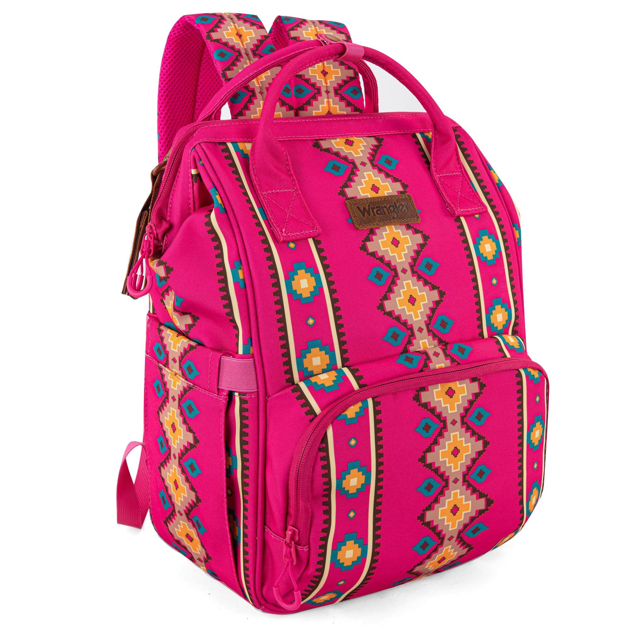 Montana West Wrangler Diaper Bag Backpack in Hot Pink