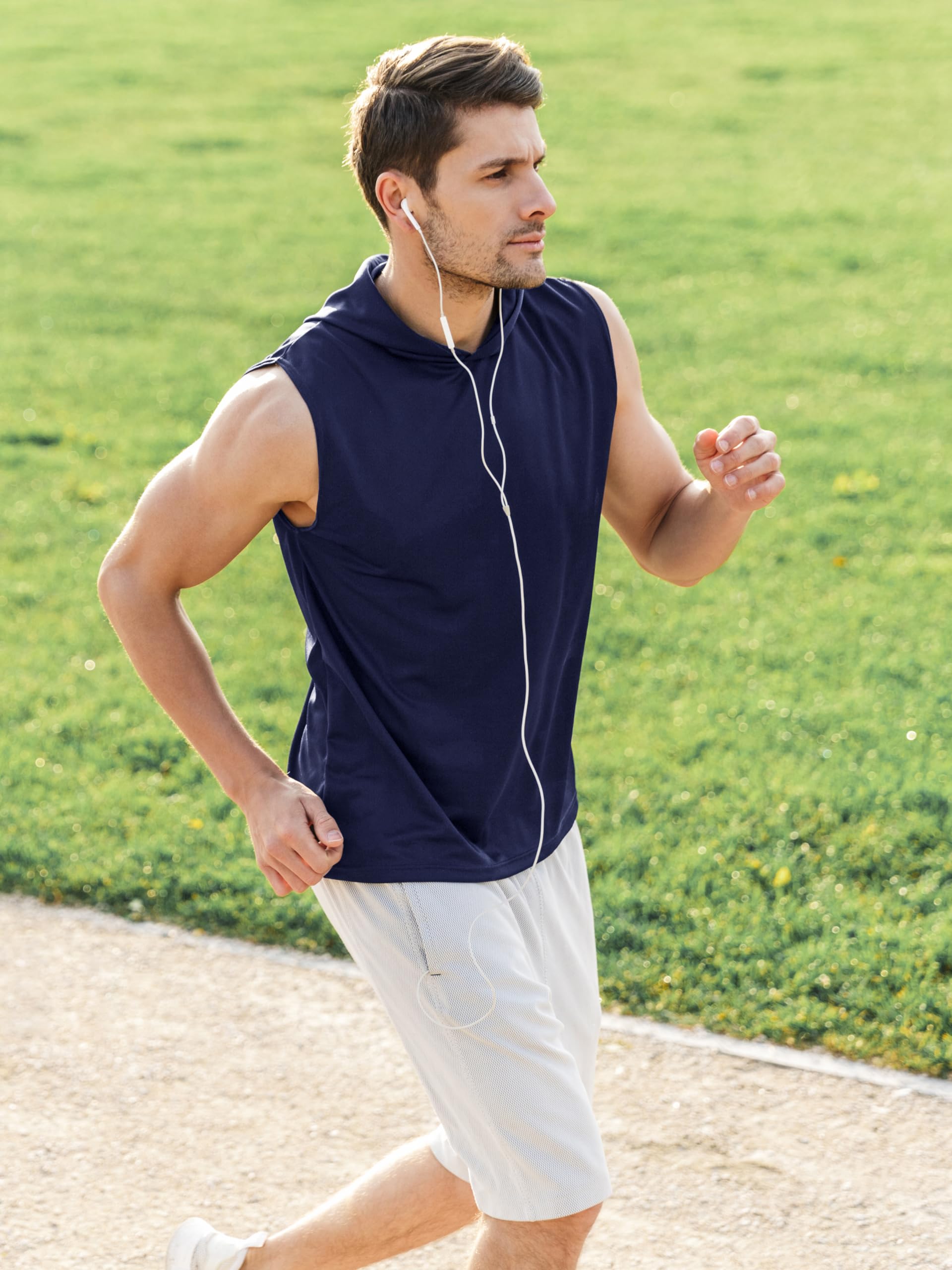 Sudadera deportiva sin mangas, sin mangas, camiseta sin mangas, camiseta de tirantes, 3 unidades, sudadera con capucha, gimnasio, entrenamiento, fitness, entrenamiento, musculación, camiseta