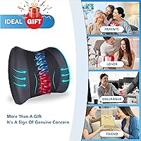Vista 6 de Almohada de soporte lumbar Lofty Aim para coche, almohada lumbar de espuma viscoelástica para alivio del dolor lumbar - Cojín para la espalda al