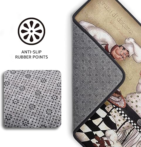 Miniatura 4 de Tapetes y alfombras antideslizantes para cocina, antideslizantes, antifatiga, lavables, para el piso de la cocina en la parte delantera del