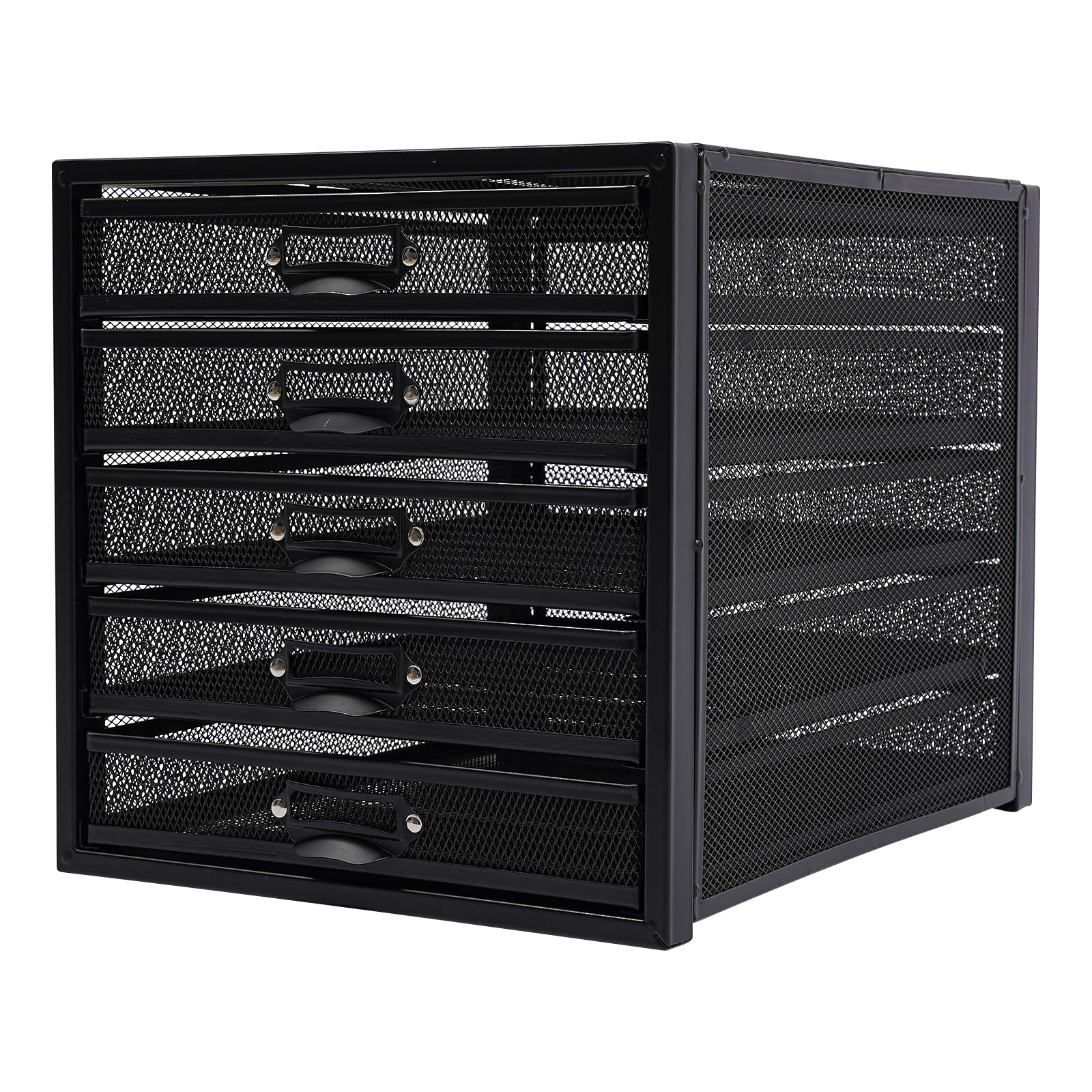 Organizer da scrivania in ferro da ufficio, a 5 livelli, con cassetti multifunzionali, per cancelleria, in rete rimovibile, 27,5 x 35,4 x 28,3 cm