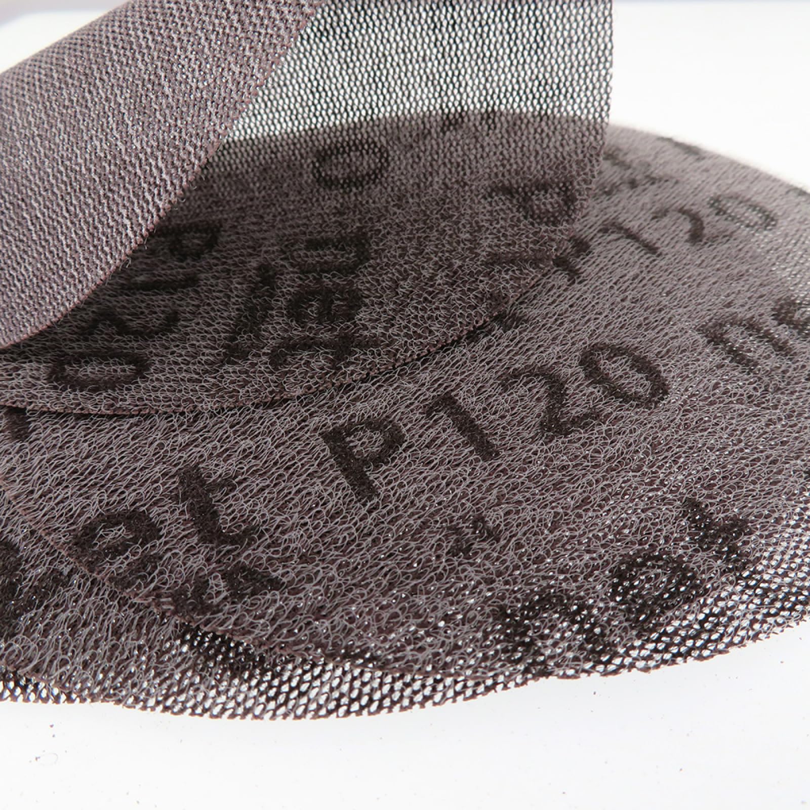 Siatkowe krążki ścierne z rzepem, 25 szt., 5 cali, 125 mm, bezpyłowe, zapobiegające blokowaniu, okrągłe, papier ścierny o gradacji 80-320(80 Grit)