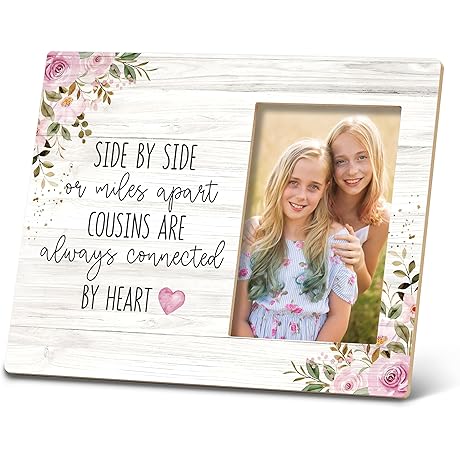 SRADMO Sentimental Cousin Gifts Picture Frame, a Thoughtful Gift for Cousins