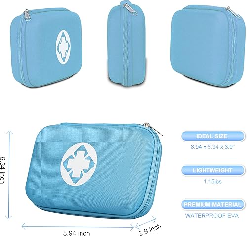 Miniatura 3 de Kit de primeros auxilios de viaje pequeño, 276 piezas, suministros para negocios, botiquines de primeros auxilios para mochileros, artículos