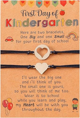 Regalos de regreso a clases, juego de pulseras de deseos para mamá e hija, regalo para el primer día de escuela, regalo para niñas y niños