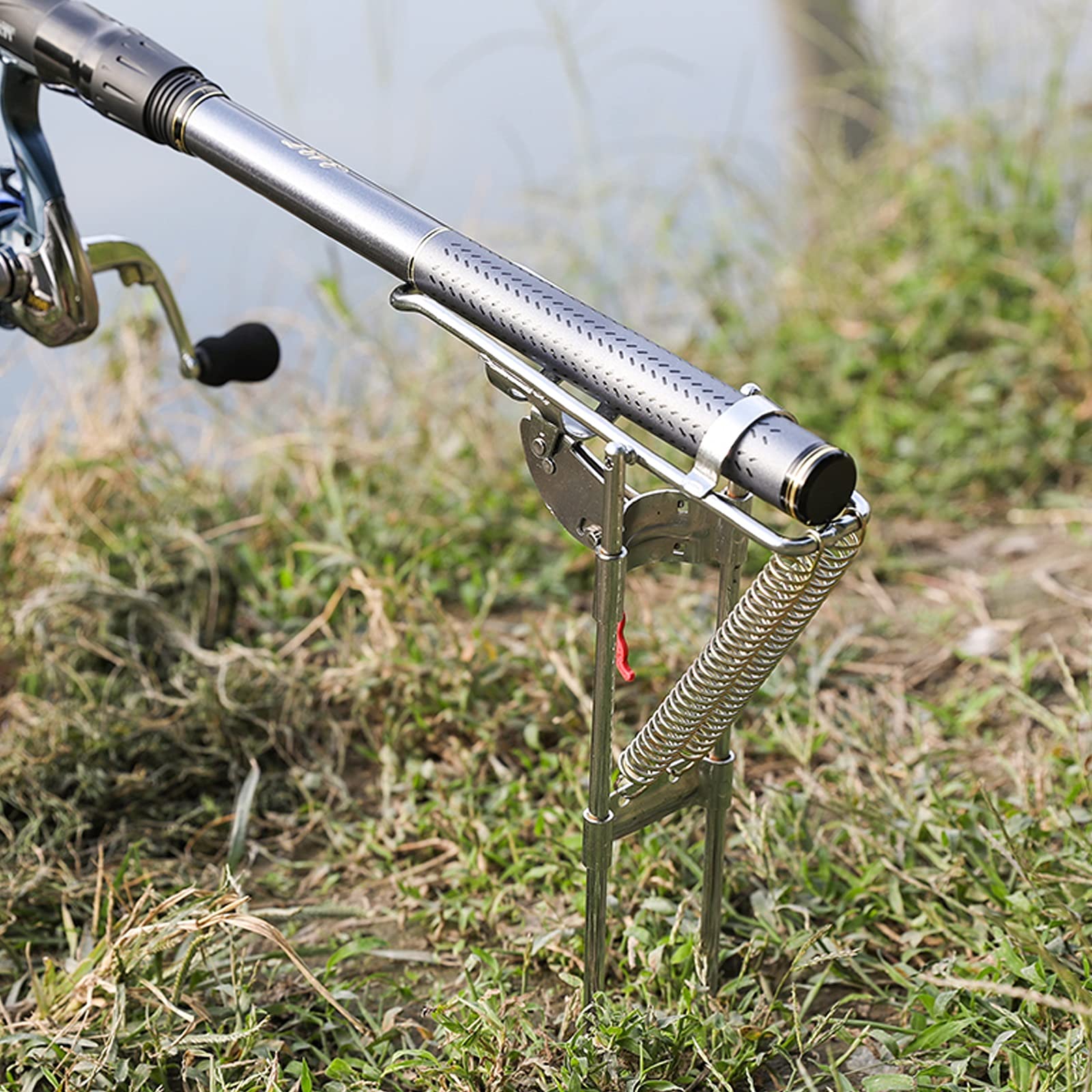 Support Canne a Peche Ejection de la Tige de la Tige de la Voie de pêche entièrement Automatique dans Le Dispositif de Barre de Rebond Turelle de pêche Support de Canne à Pêche