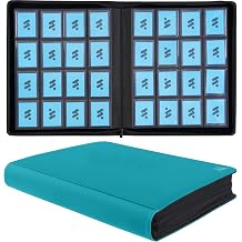 Top Loader Binder, Holds 324 Top Loaders,9 Pocket Top Loader Binders for 3" x 4" Rigid Cards,Top Loader Card Binder for Hard Plastic Top Loaders -Turquoise