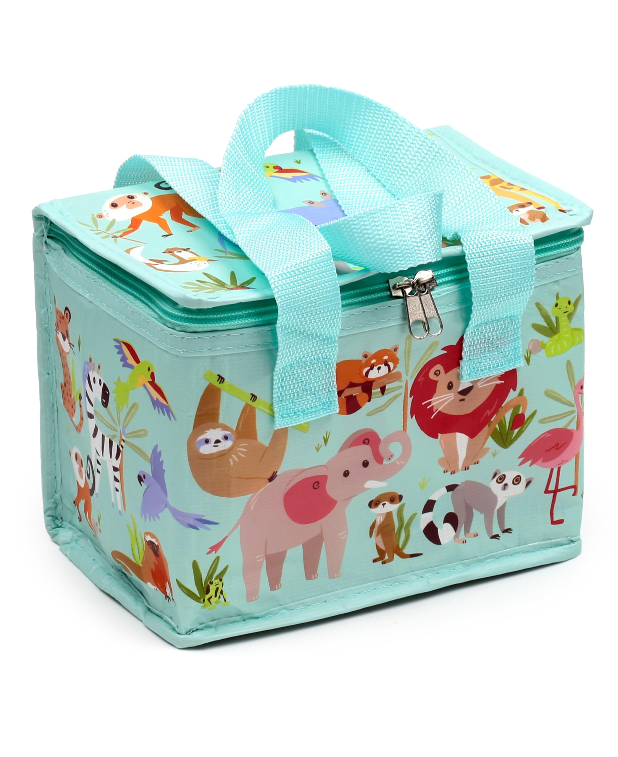 Puckator Women's Turquoise Rpet Cool Bag Lunch Bag Zooniverse Themed - Made From Recycled Plastic Bottle - Insulated Lunch Bag For Men Children - Lunch Box Bag For Work & School - Beach Picnic Accessories